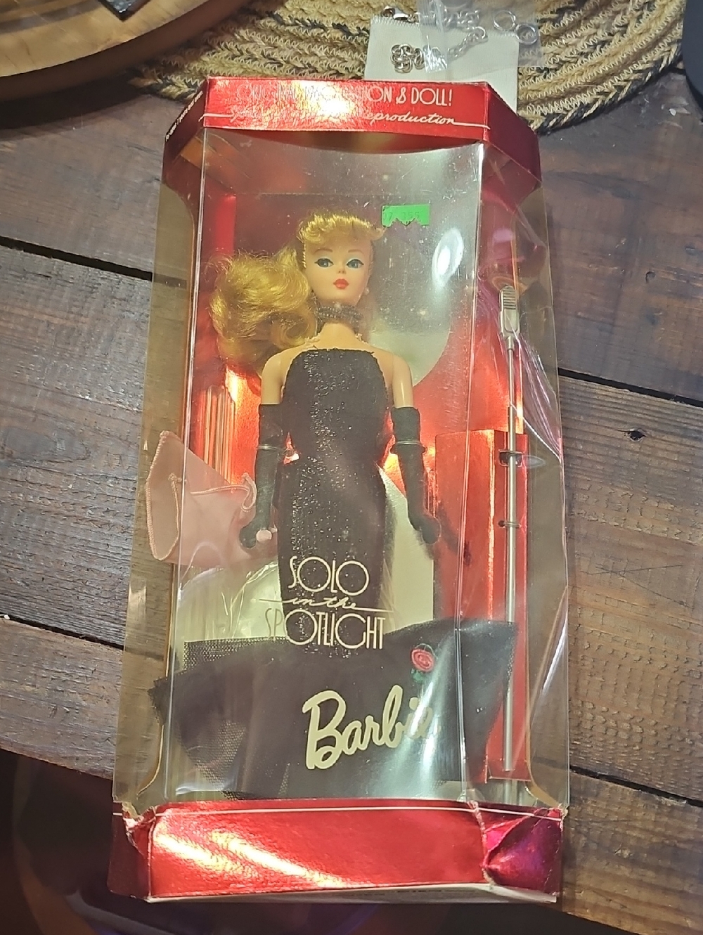 Barbie Black Gown with Black Gloves and Blonde Hair 1960 Reproduction Doll